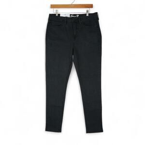 Seven7 Skinny Jeans Womens 10 (32x28.5) Black High Rise Stretch Denim Tight Pant